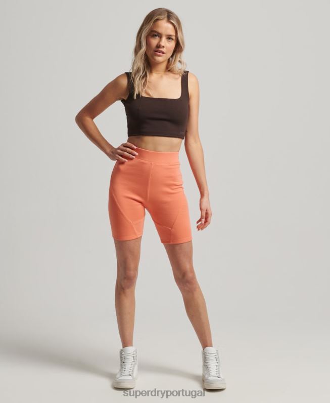 top de sutiã tecnológico mulheres marrom roupas Superdry 2208H2997