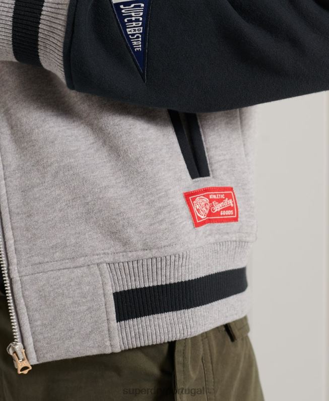 Jaqueta bomber de beisebol com script colegial mulheres marinha roupas Superdry 2208H6006