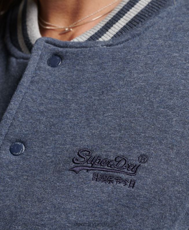 Jaqueta bomber de jérsei essencial mulheres marinha roupas Superdry 2208H3500