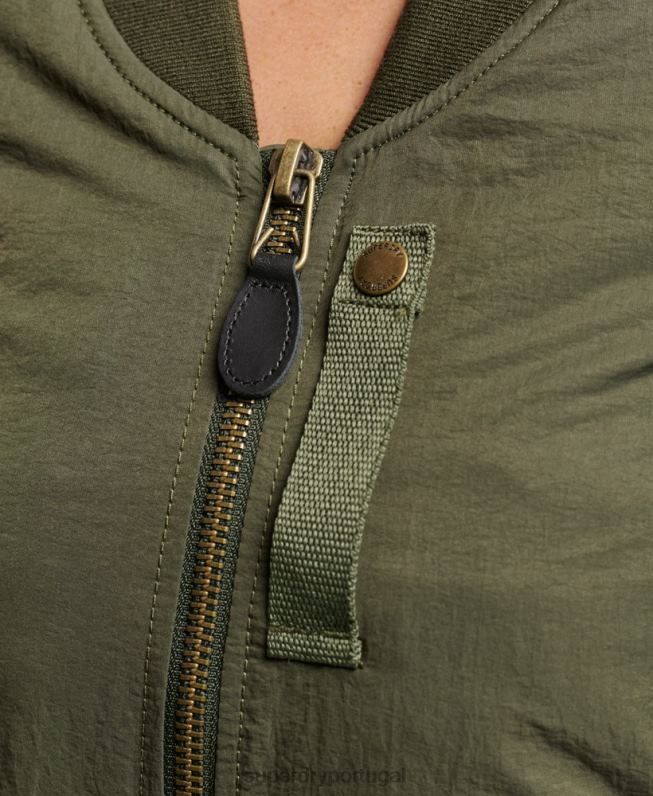 Jaqueta bomber militar aviator ma1 mulheres caqui roupas Superdry 2208H5569