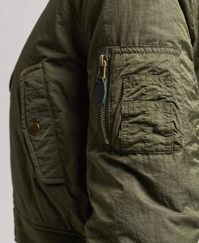Jaqueta bomber militar aviator ma1 mulheres caqui roupas Superdry 2208H5569