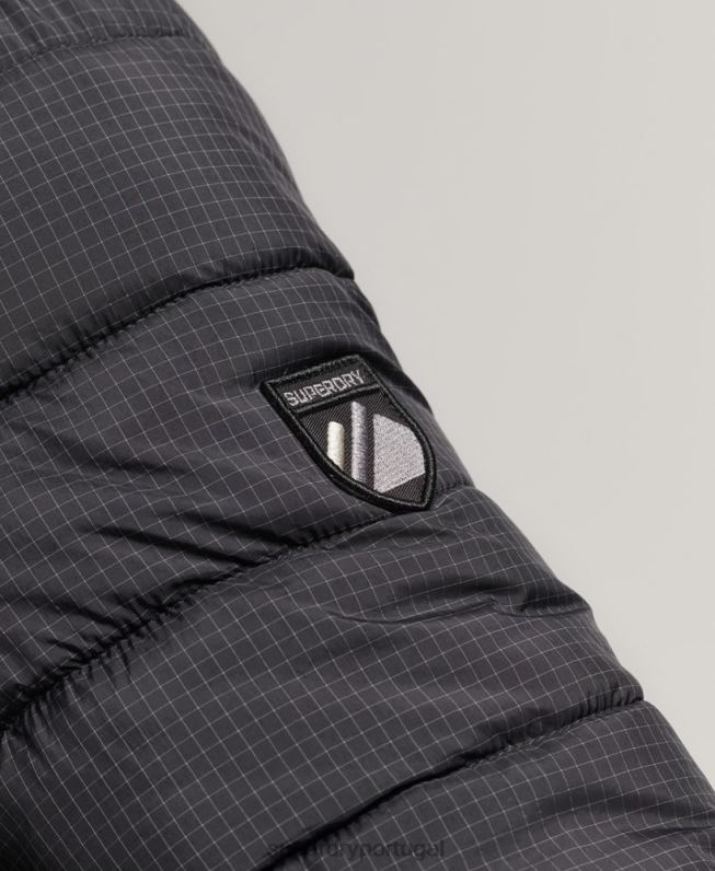 Jaqueta clássica com logo mulheres preto roupas Superdry 2208H5418