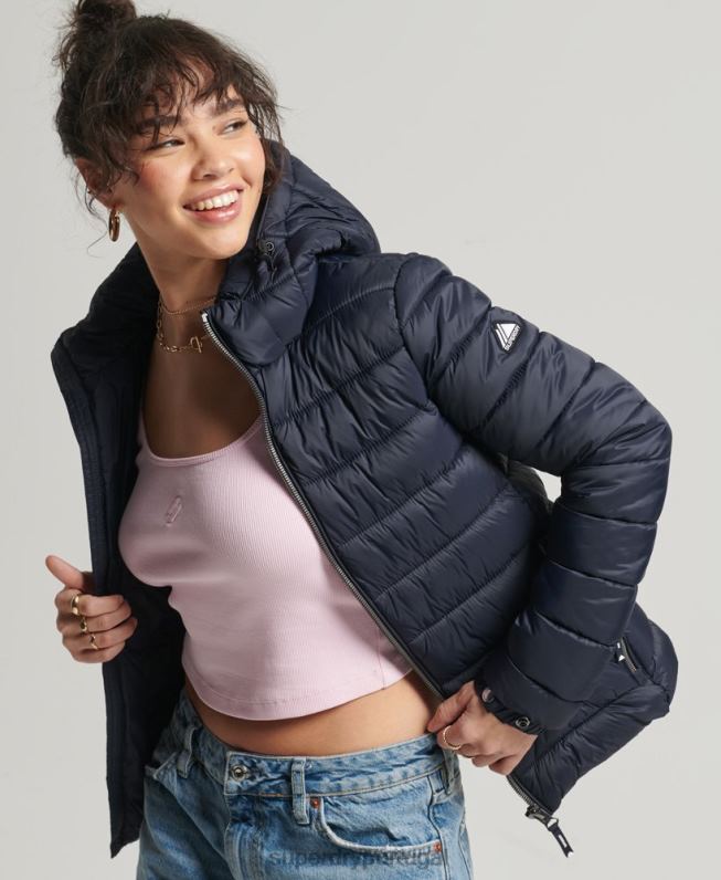 Jaqueta fuji clássica mulheres marinha roupas Superdry 2208H3657