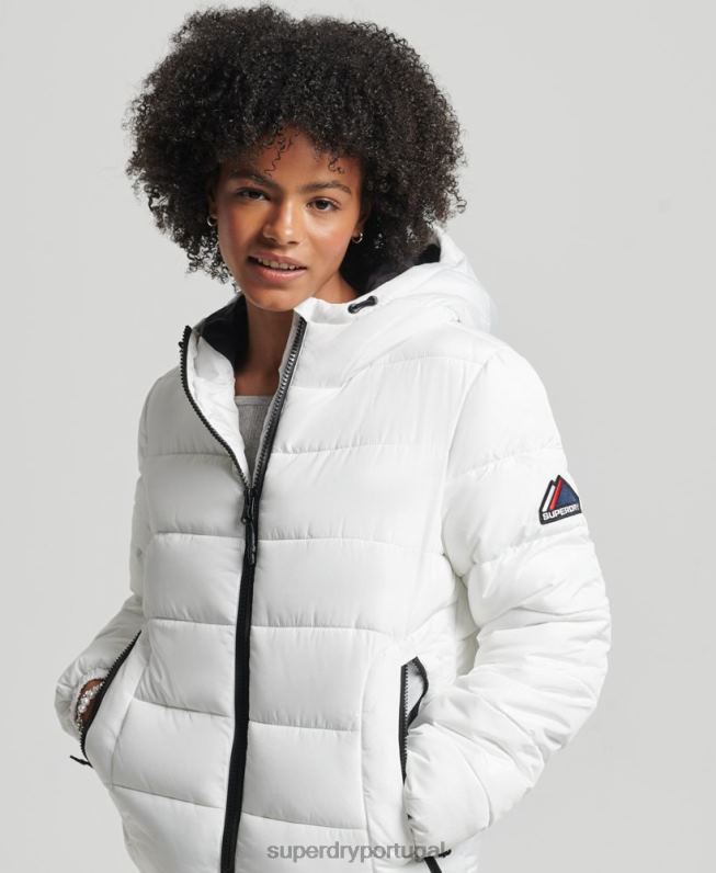 baiacu de esportes espirituais mulheres branco roupas Superdry 2208H5556