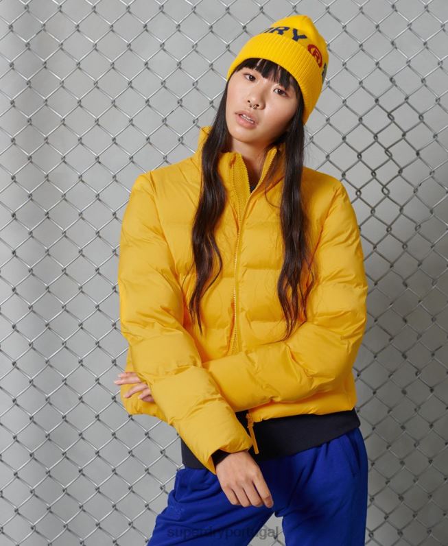 baiacu mulheres amarelo roupas Superdry 2208H5693