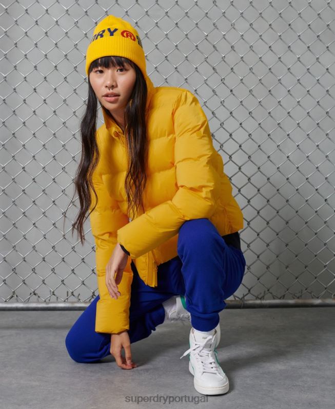 baiacu mulheres amarelo roupas Superdry 2208H5693
