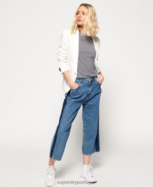 blazer superlativo mulheres branco roupas Superdry 2208H3859