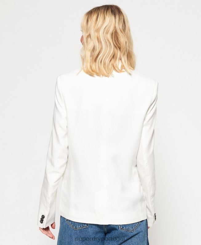 blazer superlativo mulheres branco roupas Superdry 2208H3859