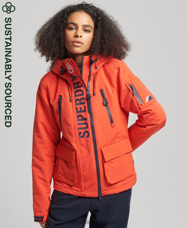blusão sd ultimate com capuz mulheres laranja roupas Superdry 2208H3663
