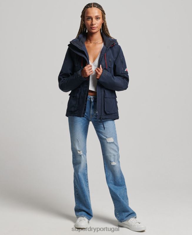 blusão sd ultimate com capuz mulheres marinha roupas Superdry 2208H3738
