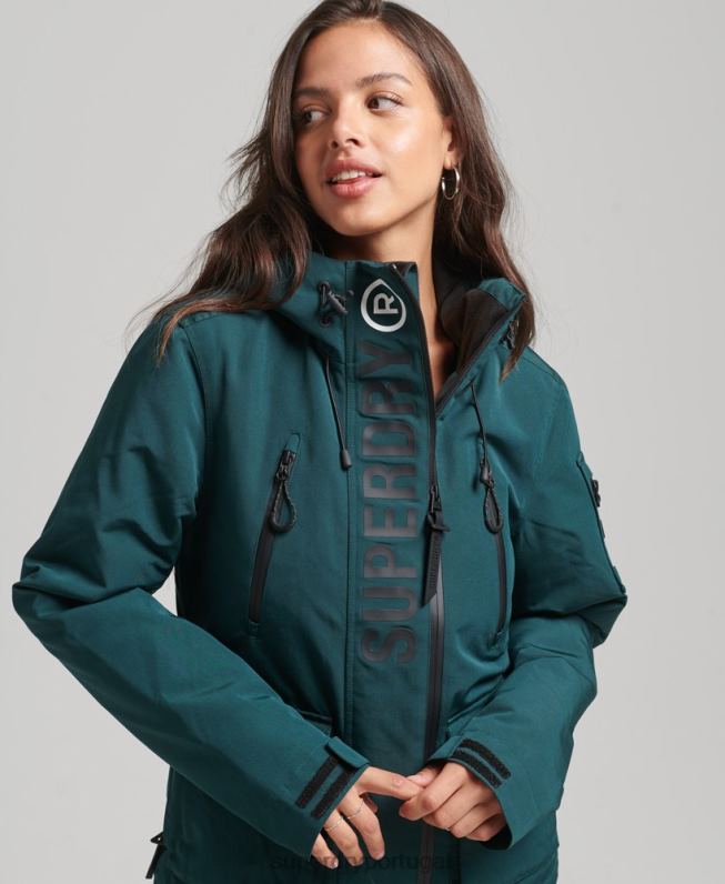 blusão sd ultimate com capuz mulheres verde roupas Superdry 2208H3629