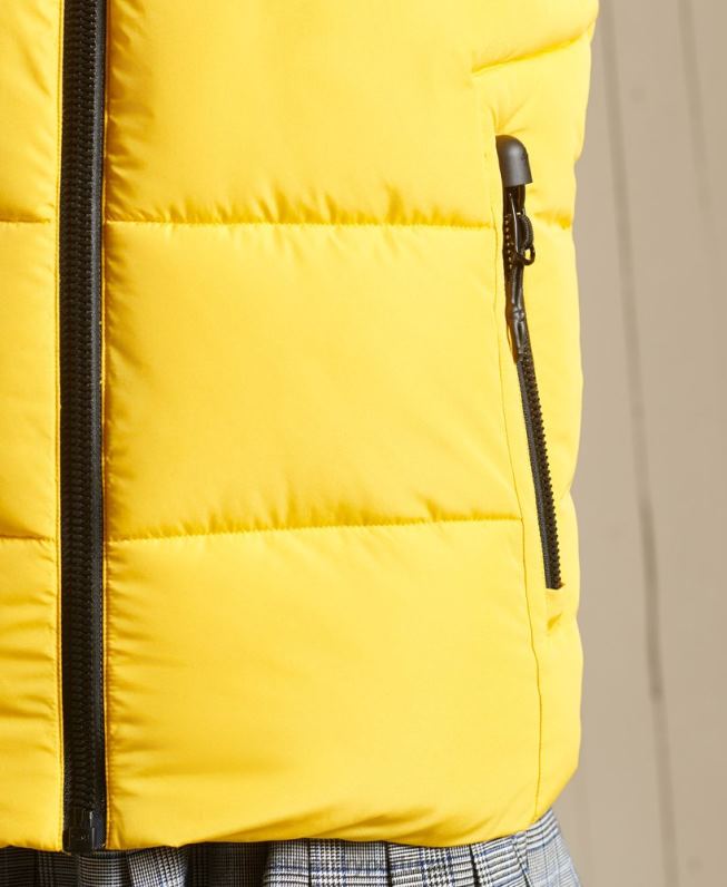 colete esportivo superdimensionado mulheres amarelo roupas Superdry 2208H5565