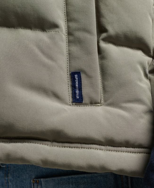 colete everest com capuz vintage mulheres caqui roupas Superdry 2208H3547