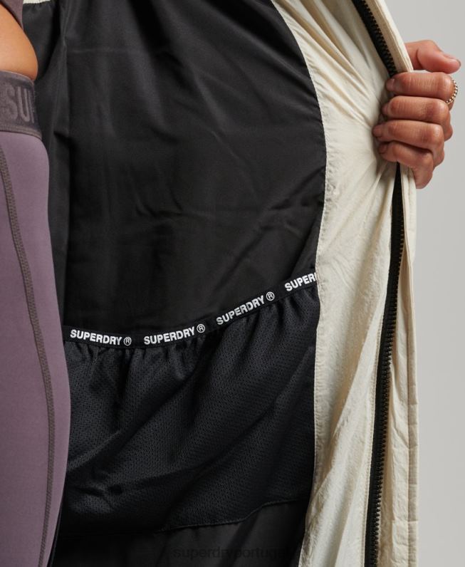 colete puffer palangre ripstop mulheres bege roupas Superdry 2208H3651