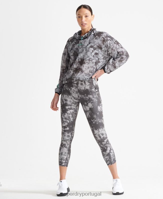 correr casca de chuva leve mulheres cinza roupas Superdry 2208H5665