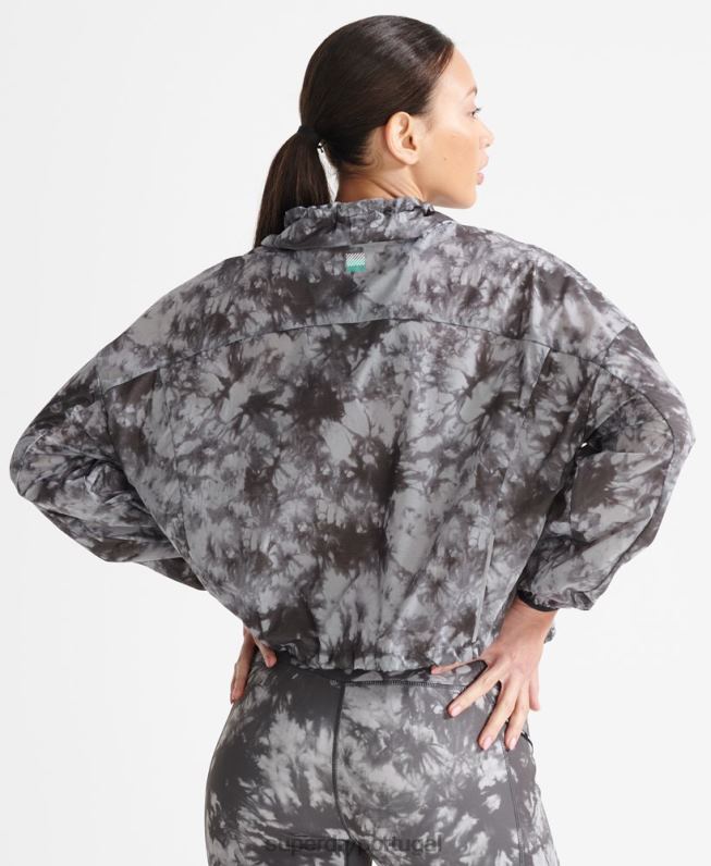 correr casca de chuva leve mulheres cinza roupas Superdry 2208H5665