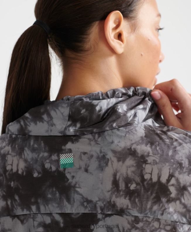 correr casca de chuva leve mulheres cinza roupas Superdry 2208H5665