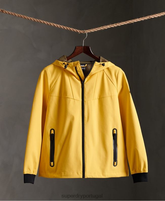 eco praia cagoule mulheres amarelo roupas Superdry 2208H5608