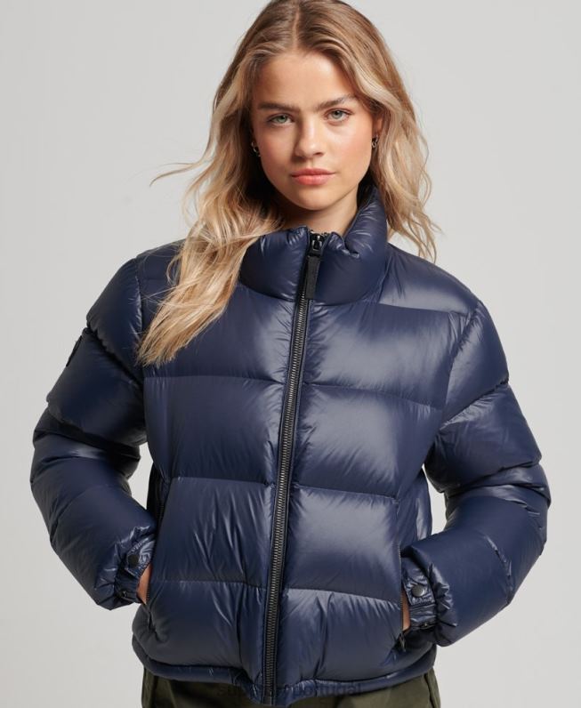 jaqueta acolchoada alpina de luxo mulheres marinha roupas Superdry 2208H5687