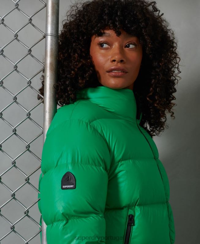 jaqueta acolchoada alpina de luxo mulheres verde roupas Superdry 2208H5674