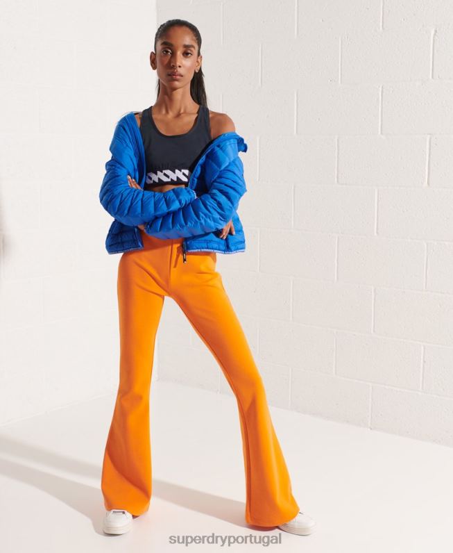 jaqueta acolchoada core down mulheres azul roupas Superdry 2208H5708