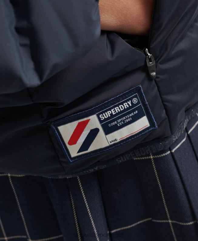 jaqueta acolchoada selada a quente mulheres marinha roupas Superdry 2208H3600