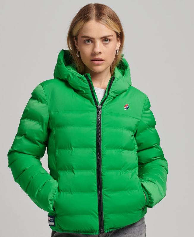 jaqueta acolchoada selada a quente mulheres verde roupas Superdry 2208H5626