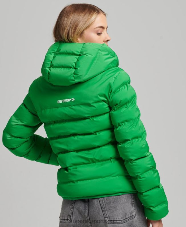 jaqueta acolchoada selada a quente mulheres verde roupas Superdry 2208H5626