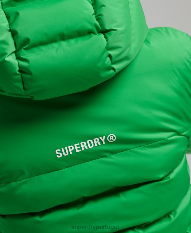 jaqueta acolchoada selada a quente mulheres verde roupas Superdry 2208H5626