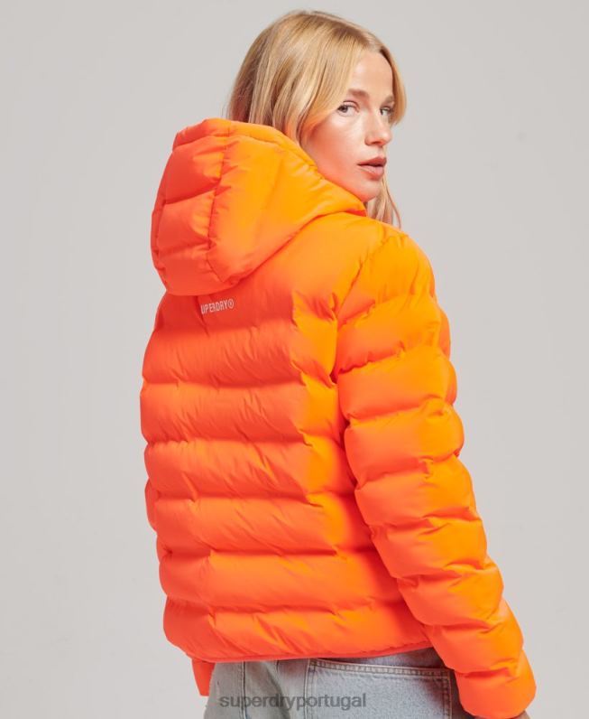 jaqueta acolchoada todas as estações mulheres coral roupas Superdry 2208H3635