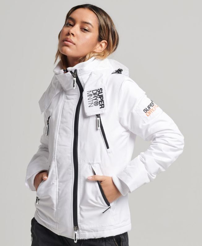 jaqueta blusão mountain sd mulheres branco roupas Superdry 2208H3537