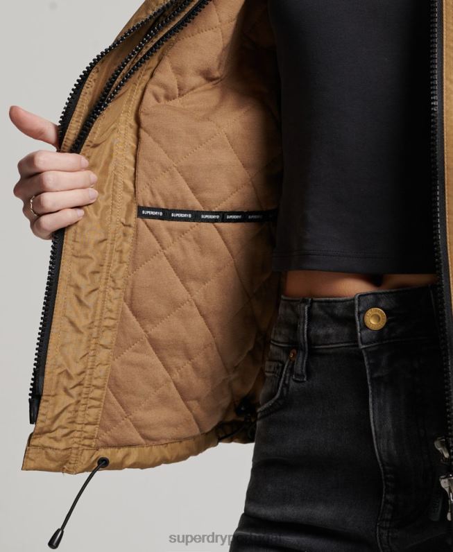 jaqueta blusão mountain sd mulheres marrom roupas Superdry 2208H3618