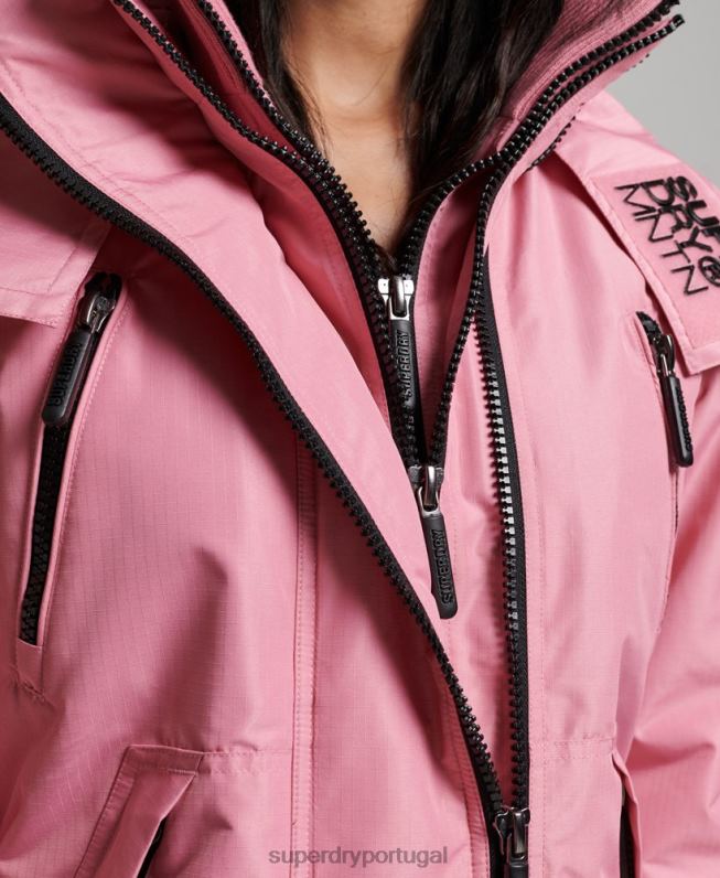 jaqueta blusão mountain sd mulheres rosa roupas Superdry 2208H3833