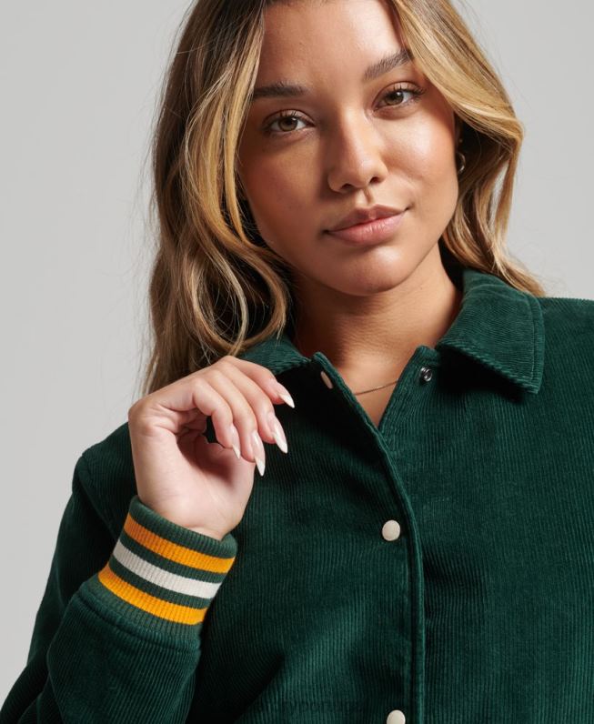 jaqueta bomber coach de cordão mulheres verde roupas Superdry 2208H5618