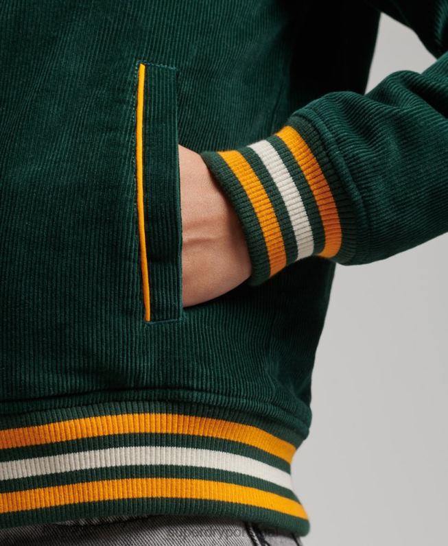 jaqueta bomber coach de cordão mulheres verde roupas Superdry 2208H5618