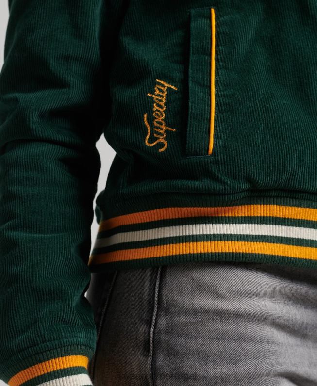 jaqueta bomber coach de cordão mulheres verde roupas Superdry 2208H5618