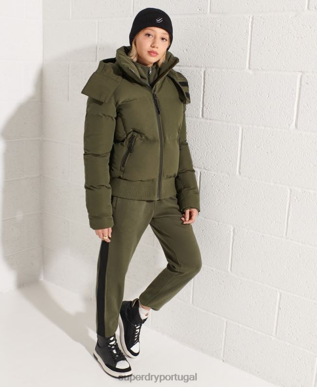 jaqueta bomber code everest mulheres caqui roupas Superdry 2208H5613