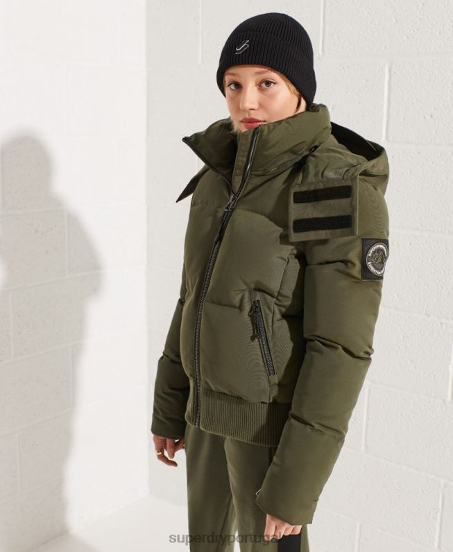 jaqueta bomber code everest mulheres caqui roupas Superdry 2208H5613