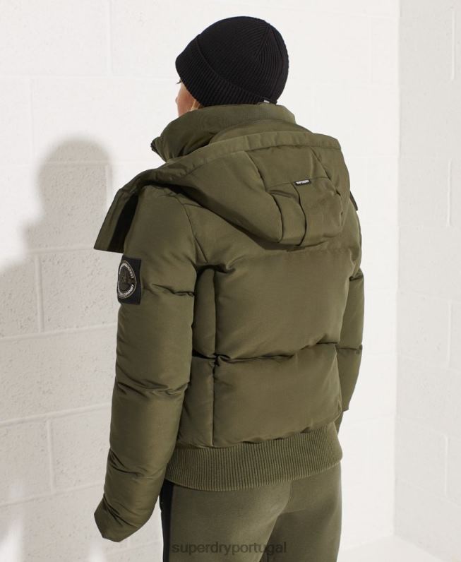 jaqueta bomber code everest mulheres caqui roupas Superdry 2208H5613