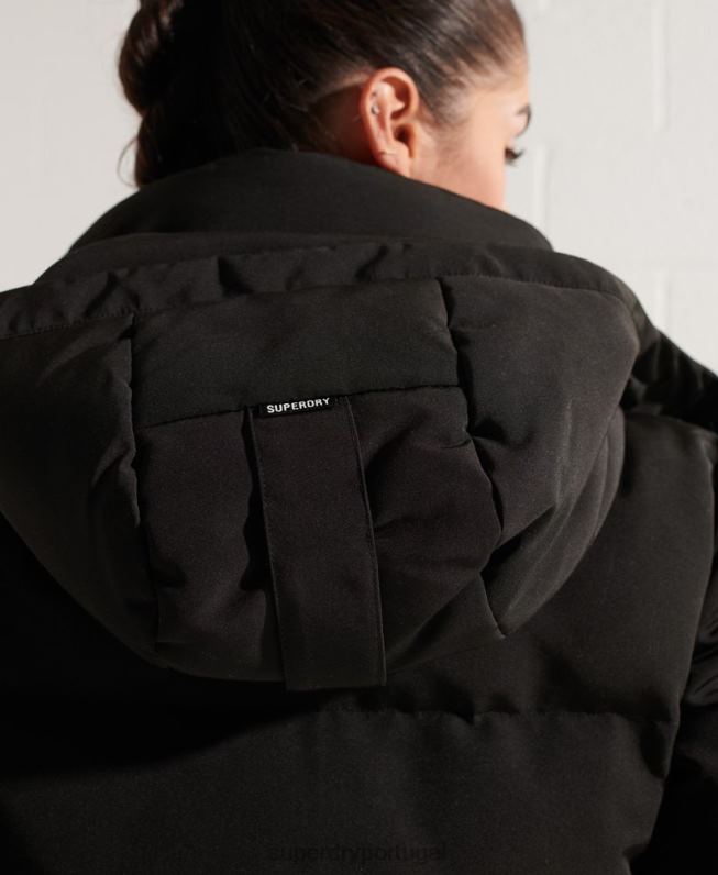 jaqueta bomber code everest mulheres preto roupas Superdry 2208H5673