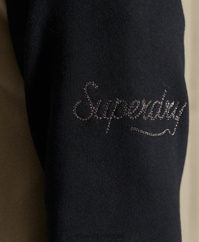 jaqueta bomber de jérsei de linhas cruzadas mulheres cinza claro roupas Superdry 2208H5825