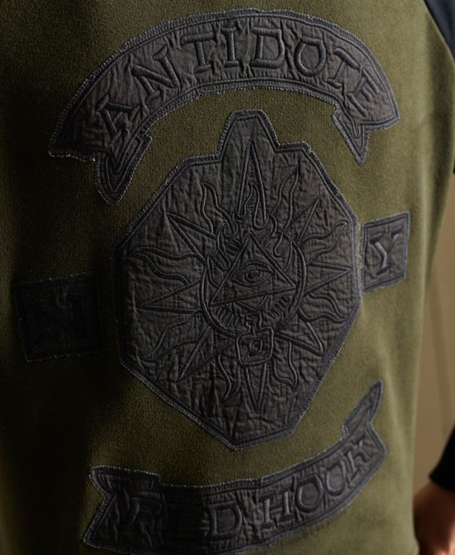 jaqueta bomber de jérsei de linhas cruzadas mulheres verde roupas Superdry 2208H5827