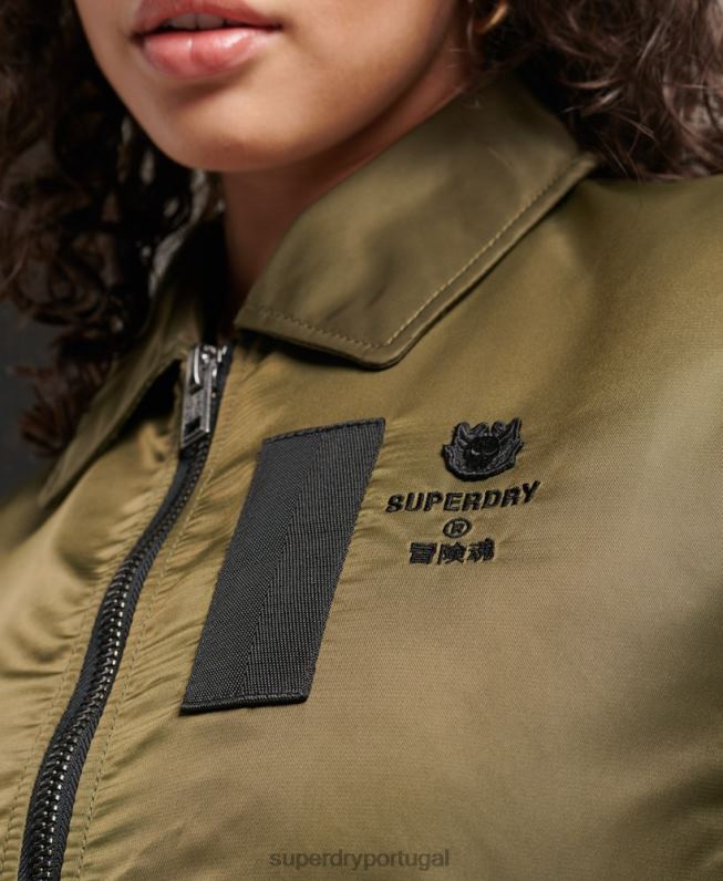 jaqueta bomber energy ma2 mulheres verde roupas Superdry 2208H5508