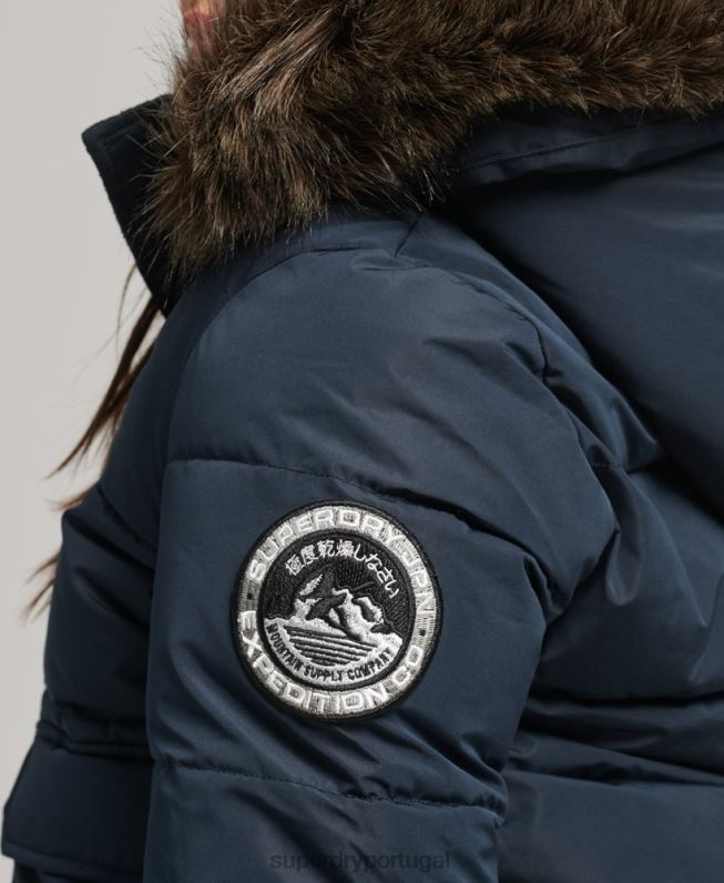 jaqueta bomber everest ella mulheres marinha roupas Superdry 2208H5628