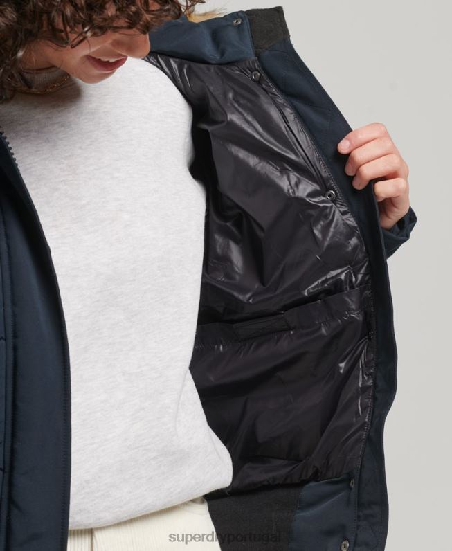 jaqueta bomber everest mulheres marinha roupas Superdry 2208H3769