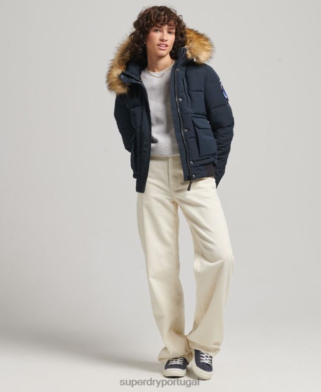 jaqueta bomber everest mulheres marinha roupas Superdry 2208H3769