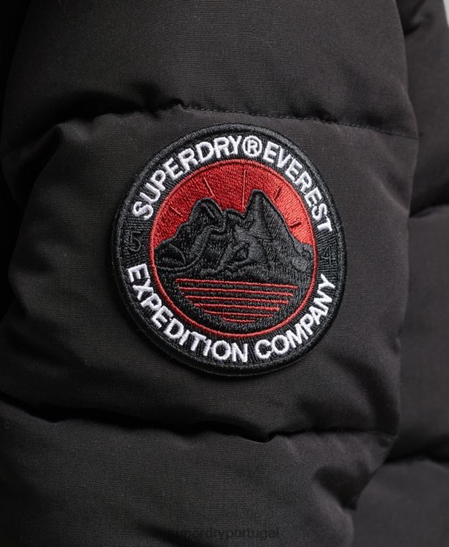 jaqueta bomber everest mulheres preto roupas Superdry 2208H3779