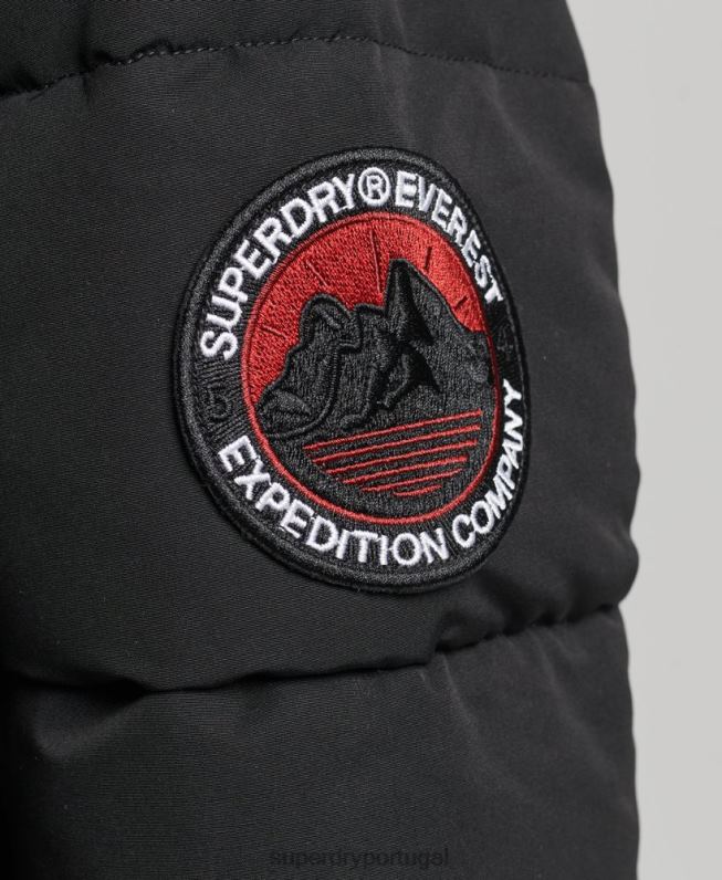 jaqueta bomber everest mulheres preto roupas Superdry 2208H5736