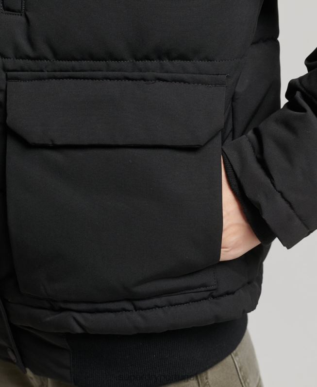 jaqueta bomber everest mulheres preto roupas Superdry 2208H5736