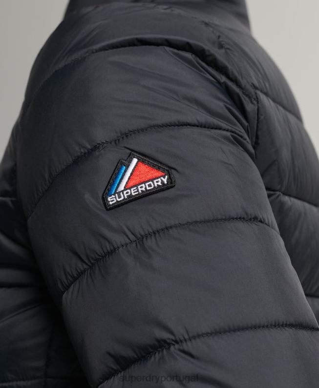 jaqueta bomber fuji mulheres preto roupas Superdry 2208H5675